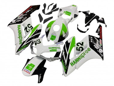 Cheap 2004-2005 Honda CBR1000RR Motorcycle Fairings - White Green Glossy Black Hannspree 52