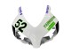 2004-2005 Honda CBR1000RR Motorcycle Fairings - White Green Glossy Black Hannspree 52