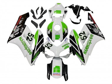 Cheap 2004-2005 Honda CBR1000RR Motorcycle Fairings - White Green Glossy Black Hannspree 52