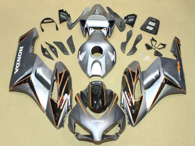 Cheap 2004-2005 Honda CBR1000RR Motorcycle Fairings - Silver Orange Glossy Black Stripe