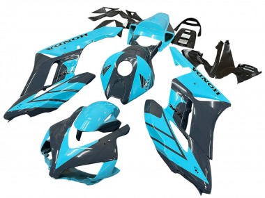 Cheap 2004-2005 Honda CBR1000RR Motorcycle Fairings - Light Blue Glossy Black