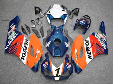 Cheap 2004-2005 Honda CBR1000RR Motorcycle Fairings - Orange White Red Blue Repsol