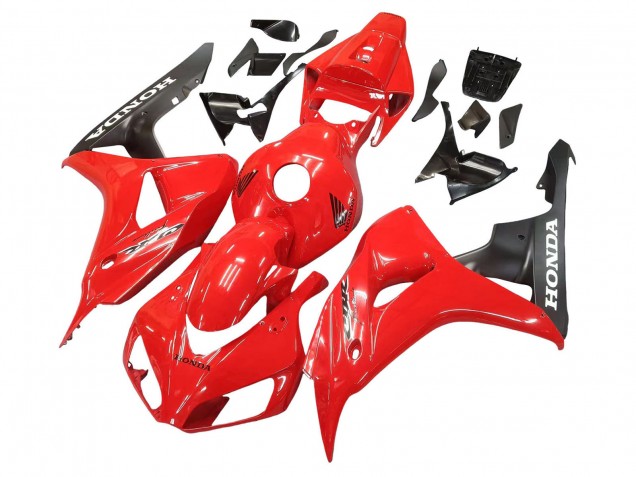 2006-2007 Honda CBR1000RR Motorcycle Fairings - Red Matte Black