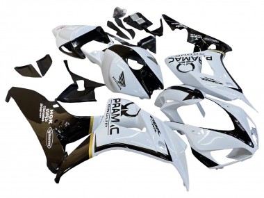 Cheap 2006-2007 Honda CBR1000RR Motorcycle Fairings - White Glossy Black Pramac