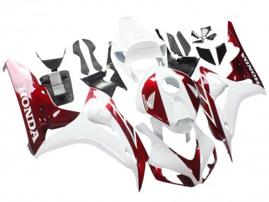 Cheap 2006-2007 Honda CBR1000RR Motorcycle Fairings - White Red