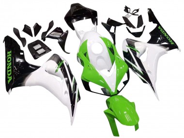 Cheap 2006-2007 Honda CBR1000RR Motorcycle Fairing - White Green Glossy Black