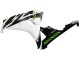 2006-2007 Honda CBR1000RR Motorcycle Fairing - White Green Glossy Black