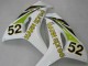 2006-2007 Honda CBR1000RR Motorcycle Fairings - White Green Glossy Black Hannspree 52