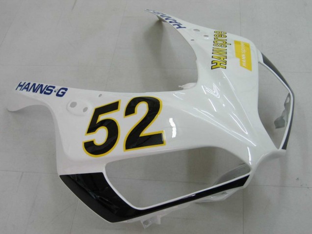 2006-2007 Honda CBR1000RR Motorcycle Fairings - White Green Glossy Black Hannspree 52