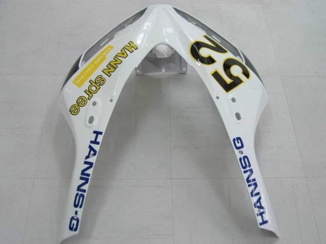 2006-2007 Honda CBR1000RR Motorcycle Fairings - White Green Glossy Black Hannspree 52