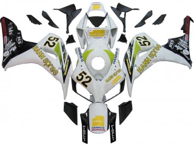 Cheap 2006-2007 Honda CBR1000RR Motorcycle Fairings - White Green Glossy Black Hannspree 52