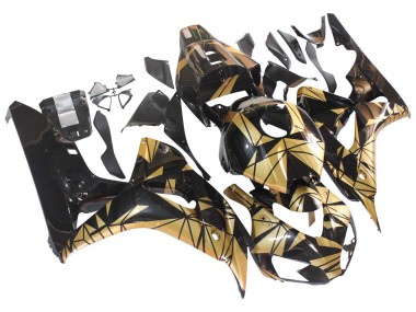 Cheap 2006-2007 Honda CBR1000RR Motorcycle Fairings - Gold Glossy Black