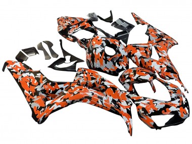 Cheap 2006-2007 Honda CBR1000RR Motorcycle Fairings - Black Orange Silver Camouflage