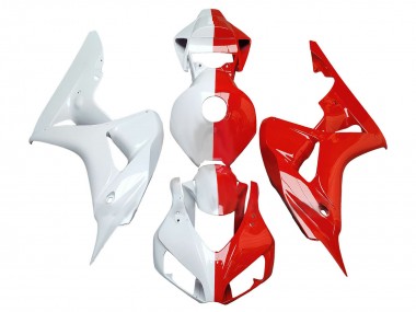 Cheap 2006-2007 Honda CBR1000RR Motorcycle Fairings - White Red Split