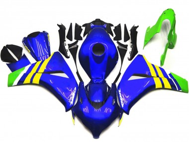 Cheap 2008-2011 Honda CBR1000RR Motorcycle Fairings - Blue Yellow White Green