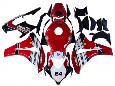 Cheap 2008-2011 Honda CBR1000RR Motorcycle Fairings - White Red Glossy Black Racing 24