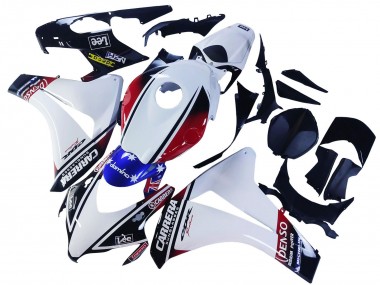 Cheap 2008-2011 Honda CBR1000RR Motorcycle Fairings - White Red Blue Black Star Lee Carrera