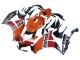 2012-2016 Honda CBR1000RR Motorcycle Fairings - Orange White Red Repsol