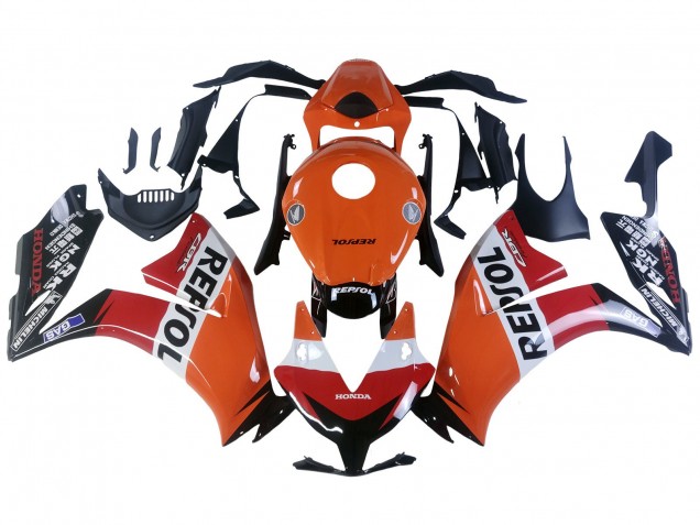 2012-2016 Honda CBR1000RR Motorcycle Fairings - Orange White Red Repsol