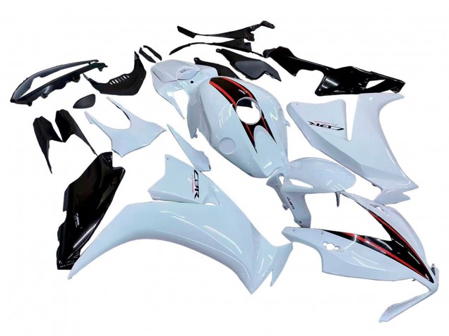 2012-2016 Honda CBR1000RR Motorcycle Fairings - White Glossy Black