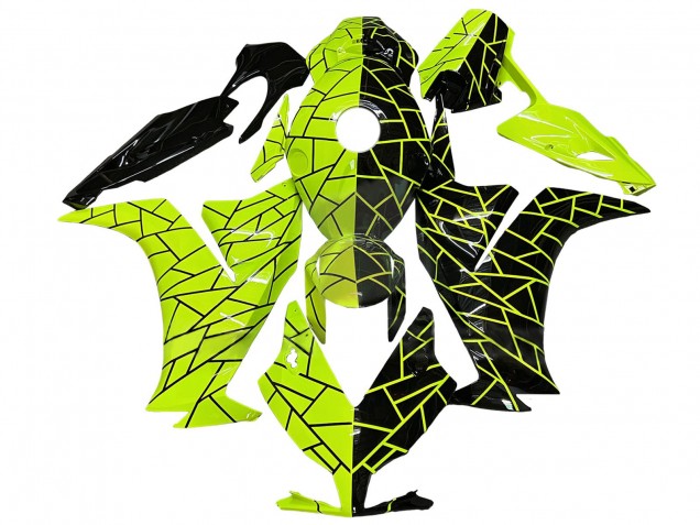 2012-2016 Honda CBR1000RR Motorcycle Fairings - Fluorescent Green Glossy Black