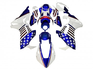 Cheap 2017-2023 Honda CBR1000RR Motorcycle Fairings - White Blue Red Star