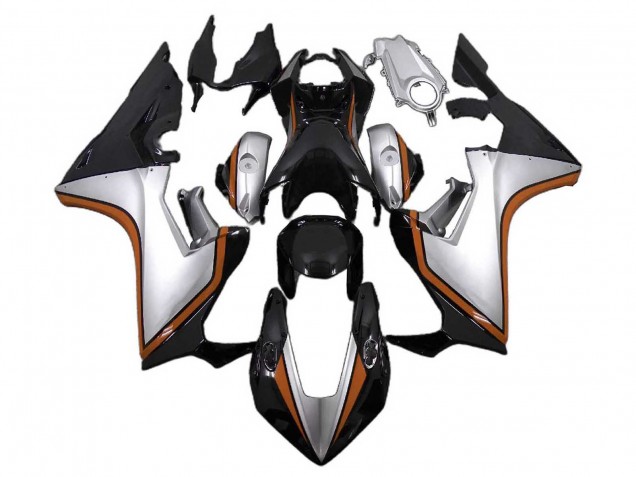 2017-2024 Honda CBR1000RR Motorcycle Fairings - Silver Orange Glossy Black