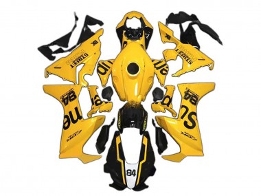 Cheap 2017-2023 Honda CBR1000RR Motorcycle Fairings - Yellow Glossy Black Supreme 84