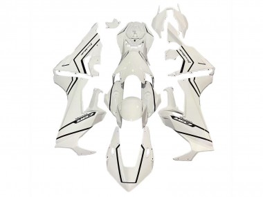 Cheap 2017-2023 Honda CBR1000RR Motorcycle Fairings - White with Black Stripe Fireblade