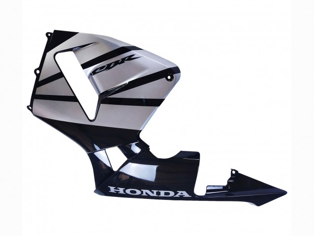 2003-2004 Honda CBR600RR Motorcycle Fairings - Silver Glossy Black