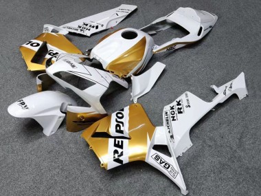 Cheap 2003-2004 Honda CBR600RR Motorcycle Fairings - White Gold Black Repsol