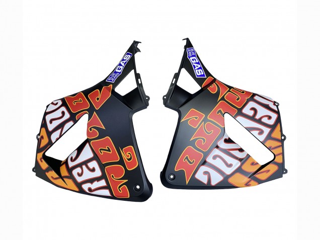 2003-2004 Honda CBR600RR Motorcycle Fairings - Matte Black Orange Repsol Rossi 46