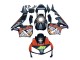 2003-2004 Honda CBR600RR Motorcycle Fairings - Matte Black Orange Repsol Rossi 46