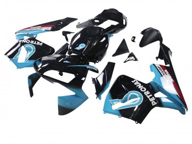 Cheap 2003-2004 Honda CBR600RR Motorcycle Fairings - Light Blue Red Glossy Black Dunlop