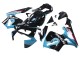 2003-2004 Honda CBR600RR Motorcycle Fairings - Light Blue Red Glossy Black Dunlop