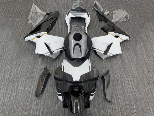 2003-2004 Honda CBR600RR Motorcycle Fairings - White Glossy Black Matte Black