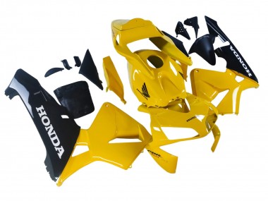 Cheap 2003-2004 Honda CBR600RR Motorcycle Fairings - Yellow Glossy Black