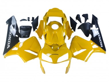 Cheap 2003-2004 Honda CBR600RR Motorcycle Fairings - Yellow Glossy Black
