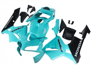 Cheap 2003-2004 Honda CBR600RR Motorcycle Fairings - Light Blue Black