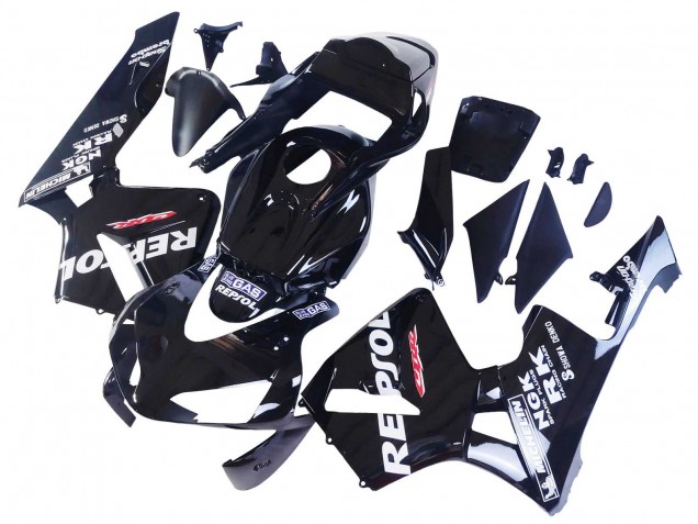 2003-2004 Honda CBR600RR Motorcycle Fairings - Glossy Black White Repsol