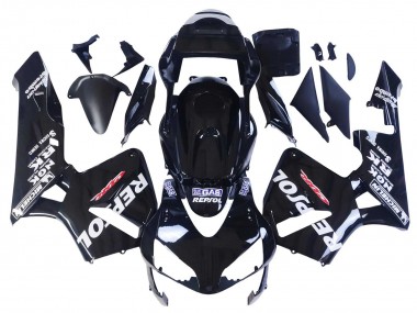 Cheap 2003-2004 Honda CBR600RR Motorcycle Fairings - Glossy Black White Repsol