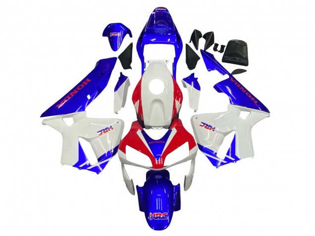 2003-2004 Honda CBR600RR Motorcycle Fairings - White Blue Red HRC