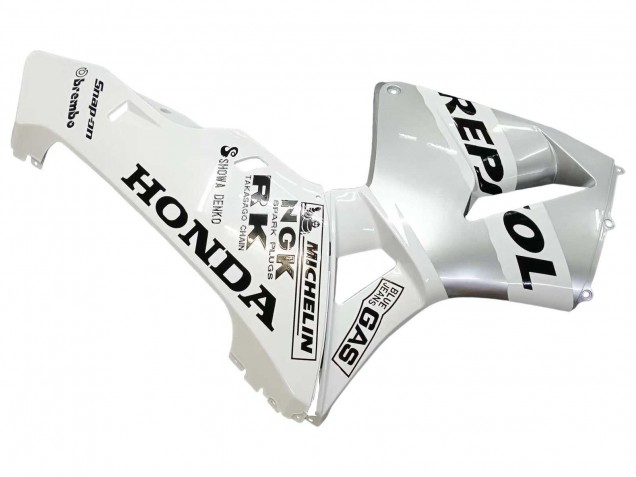 2003-2004 Honda CBR600RR Motorcycle Fairings - White Silver Black Repsol
