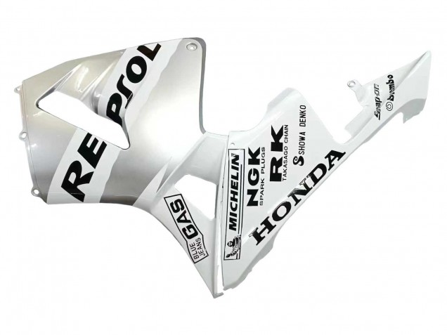 2003-2004 Honda CBR600RR Motorcycle Fairings - White Silver Black Repsol