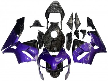 Cheap 2003-2004 Honda CBR600RR Motorcycle Fairings - Purple Black Forged Carbon Fiber
