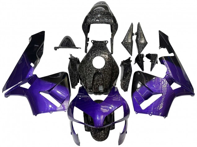 2003-2004 Honda CBR600RR Motorcycle Fairings - Purple Black Forged Carbon Fiber