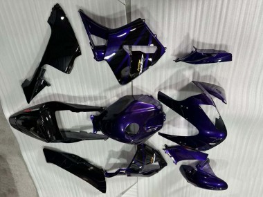 Cheap 2003-2004 Honda CBR600RR Motorcycle Fairings - Dark Blue Glossy Black