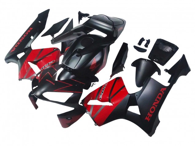 2003-2004 Honda CBR600RR Motorcycle Fairings - Red Glossy Black Matte Black