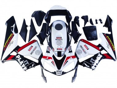 Cheap 2003-2004 Honda CBR600RR Motorcycle Fairings - White Red Glossy Black DENSO Rimont