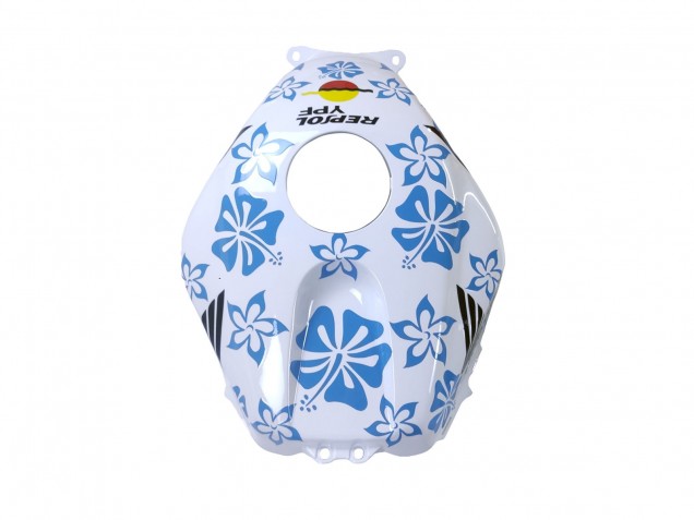 2003-2004 Honda CBR600RR Motorcycle Fairings - White Blue Red Nastro Azzurro 46